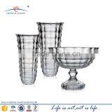 Decoration Clear Glass Wide Mouth Vase for Flower thumbnail-1