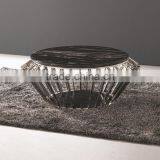 C151 Modern Design Stainless Steel Marble Coffee Table thumbnail-1