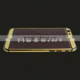 For Iphone6 Leather Gold Plated Housing, Gold Housing With Groove Stick Leather Housing for Iphone6 thumbnail-5