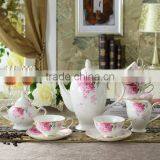 Drinkware Wholesale Wedding Return Gift Grace Tea Ware 17 Pcs Ceramic Tea Set, Tea Pot Set, Bone China Tea Set