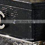 2015 New Arrival Stainless Steel Legs Black Crocodile pu Covering Center Coffee Table thumbnail-5