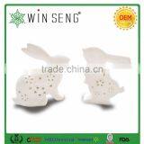 Lovely White Rabbit Ceramic Animal Figurines thumbnail-4