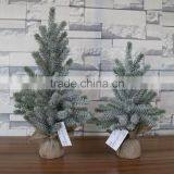 Plastic Mini Pine Tree With Burlap Base for Xmas Decoration thumbnail-5