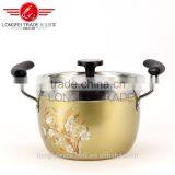 Yellow High Quality Wholesale Stainless Steel Cooking Pot Set/stainless Steel Camping Pot thumbnail-2