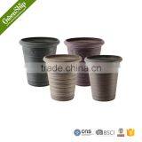 Lightweight Plastic UV Protection Round Coloful Wood Stone Garden Pot thumbnail-1