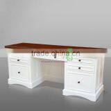 Writing Desk Two Tone Color White and Brown Model Scarlet thumbnail-2