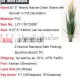 Wholesale Artificial Grass Synthetic Potted Grass Onion Grass With Bulrush thumbnail-6