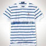 Customized Cotton Polo T-shirt for Men / Embroidery Design 100 Cotton Color Combination Polo Shirt, Men Striped Polo Shirts thumbnail-1