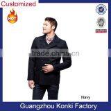 Black Men's Classic Wool Peacoat