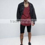 High Quality New Design Custom Dark Red Color Gym Wear Comfortable 100% Cotton Fashion Men's Sport Vest thumbnail-4
