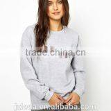 2016 Women Leopard Print Logo Sweatshirt French Terry Crewneck Sweatshirt thumbnail-2