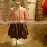 Pink&gray Girls Boutique Smocked Baby Dresses thumbnail-6