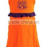 2017 Europe Summer Dress Children Round Neck Sleeveless Dress Boutique Cotton Baby Girls Dresses thumbnail-2