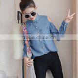 Zm34752a New Fashion Lady Plus Size off Shoulder Blouse thumbnail-1