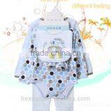 100% Cotton Autumn Europe 5pcs Rompers Suit Baby Clothing Sets thumbnail-5