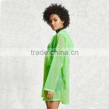 Lightweight Outdoor Waterproof Rain Hoodie Ladies Transparent Nylon Jackets thumbnail-5