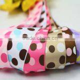 Hi-ana Ribbon 181 Colorful Polka Dot Printed Ribbon,polka Dot Satin/grosgrain Ribbon for Christmas thumbnail-2