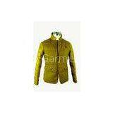 Long Sleeve Mens Windbreaker Jackets Lightweight Quilted Jacket Yellow thumbnail-1