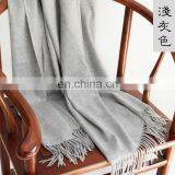 2017 High Quality Plain Color Pure Cashmere Scarf Wholesale thumbnail-6