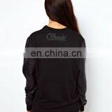 CHEFON Women Leather Sleeve Sweatshirt CAH0033 thumbnail-3