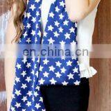 Light Yarn Colors Women Fashion Scarves Printing White Star Heart Red Scarf thumbnail-4