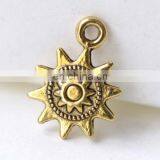 Antique Gold Wholesale 12x17mm Latest Design Sun Pendant thumbnail-1