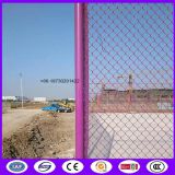 Pink color chain link fence wire mesh for basketball court made in china