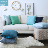 Nordic Style Suede Tassel Cushion thumbnail-2