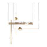 Modern Simple Nordic Decorative Light Cylinder Linear LED Chandelier Pendant Light thumbnail-2