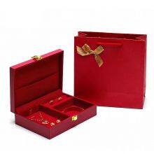 New Set Wedding Suit Jewelry Storage Box Wedding Ring Pendant Bracelet Packaging Box thumbnail-4