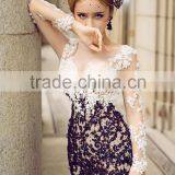 C23272B Wholesale Women Long Evening Dress Lady Fashion Lace Dress Fishtail Prom Dress thumbnail-3