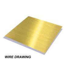 304 Golden Hairline Finish Titanium Gold Color Afp Coated Stainless Steel Sheet Stainless Steel Plate thumbnail-1