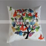 butterfly tree art style printed cushion