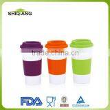 450ml cheap new product colored double wall stainless steel coffee tumbler with rubber lid