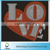 2014 hot sale love rhinestone design