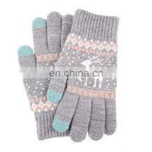 Wholesale Autumn Winter New Lovely Riding Outing Christmas Deer Touch Screen Gloves Keep Warm Plush Gloves thumbnail-3