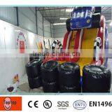 Double Lane Green Inflatable Pool Slide thumbnail-3