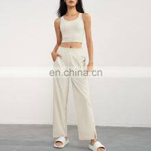 Yoga Bras Custom Workout Sportswear Suits Sweatpants Gym Fitness Sets For Women Outdoor Wear thumbnail-2