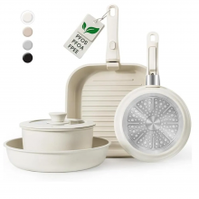 Customized Color Aluminum Nonstick Cookware Set thumbnail-4