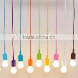 2016 Colorful Pendant Lights With E27 Silicone Lamp Holder LED Pendant Lamps