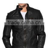 CLASSIC AND SUAVE LEATHER BIKER JACKET FOR MEN thumbnail-1