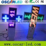 P10 P16 P20 Outdoor Waterproof Wireless LED Pharmacy Cross Display Sign/outdoor Waterproof Wireless LED Pharmacy Cross Display