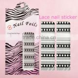2012 new design lace full nail stickers