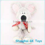 High Quality Cute White Plush Mouse for Promotion