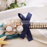 Newest Decorative Hair Bow Flower Beads Hair Clip Design Bridal Hair Accessory thumbnail-2