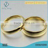 High polished mirror gold tungsten couple rings