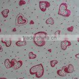 shimmer organza fabric for wedding decoration/party decoration with love pattern