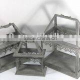 090200F-rectangle Gabled Metal Plant Holder thumbnail-1