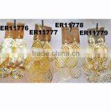 Wholesale Fashion Gold Tone Metal Dangle Chandelier Earrings thumbnail-5