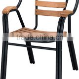 Outdoor aluminum wood chair back covers
